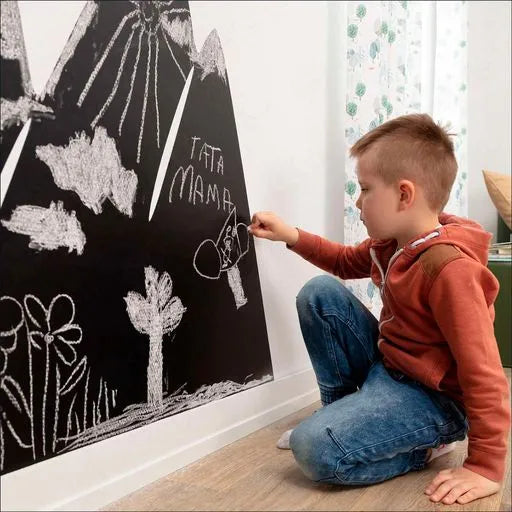 PIZARRA ADHESIVA Y PLEGABLE PARA TIZA